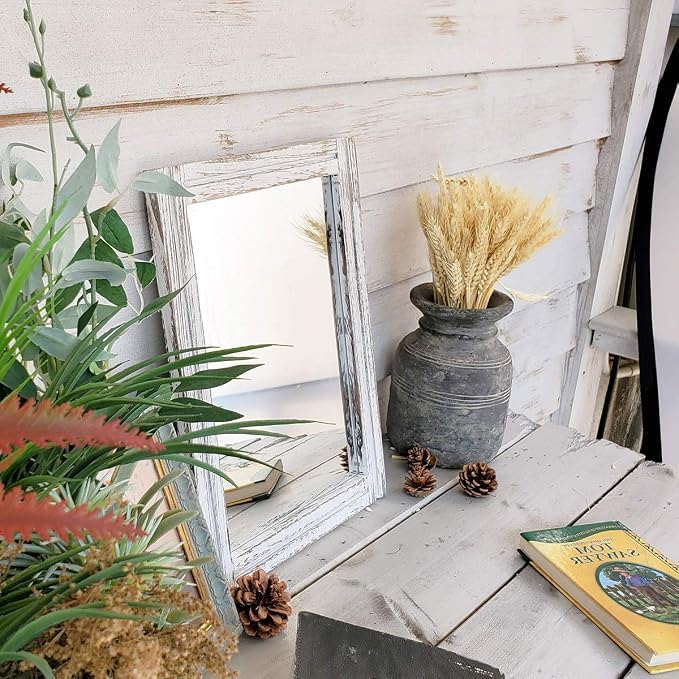 AAZZKANG Wall Mirror with Wood Framed Rustic Mirrors - Image 6