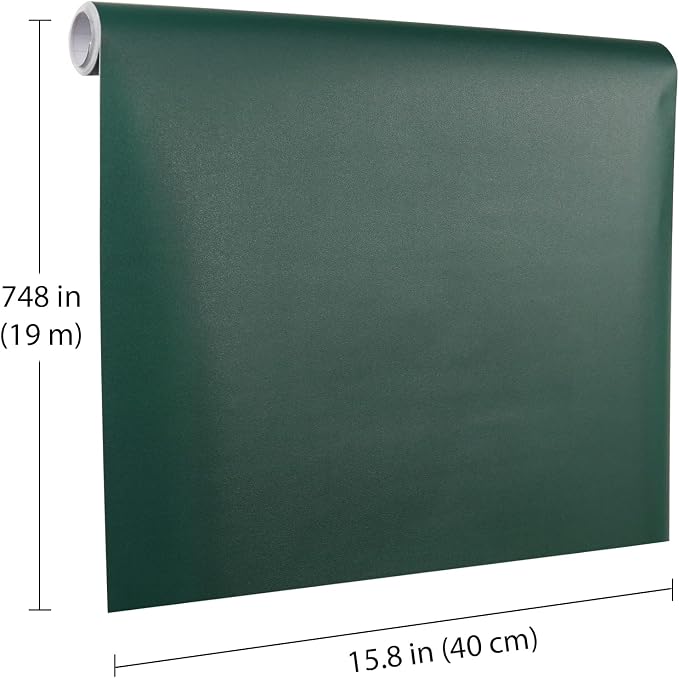 Dark Green Peel and Stick Wallpaper, 15.7 X 748 inches Renter Friendly Wallpaper - Image 2