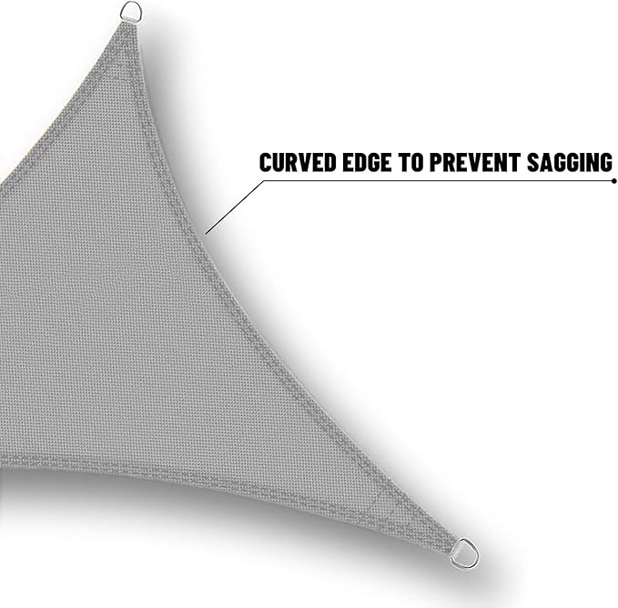 SUNNY GUARD Waterproof Sun Shade Sail 10'x12'x15.6' Charcoal Right Triangle UV Block Sunshade for Backyard Yard Deck Patio Garden Outdoor Activities and Facility(Customized)