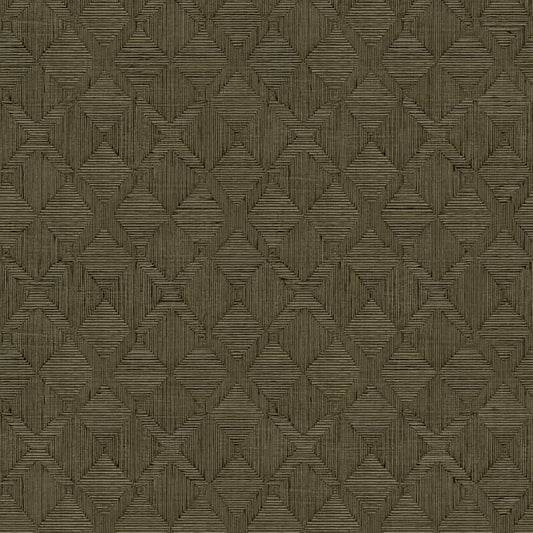 Tempaper x Jeremiah Brent Olive Textured Hoffmann Faux Sisal Removable Peel and by TempaperCo