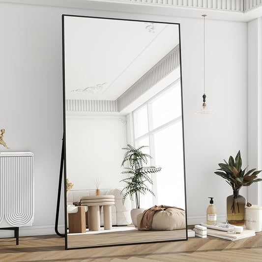 BEAUTYPEAK 76"x34" Rectangle Full Body Floor Mirrors, Full Length Mirror by BEAUTYPEAK