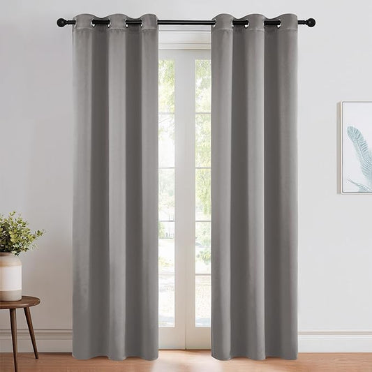 NICETOWN Room Darkening Cafe Satin Curtains by NICETOWN