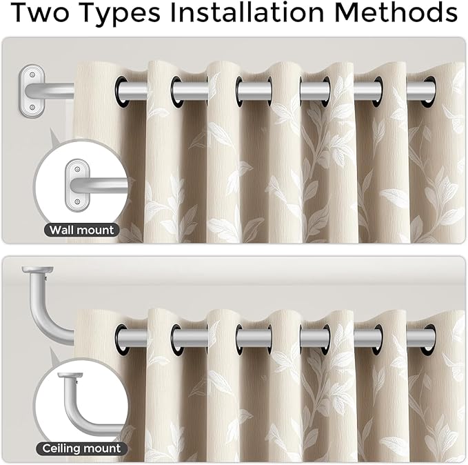 2 Pack Curtain Rods 36-120 Inch, Living Room, Sliding Door - Image 4