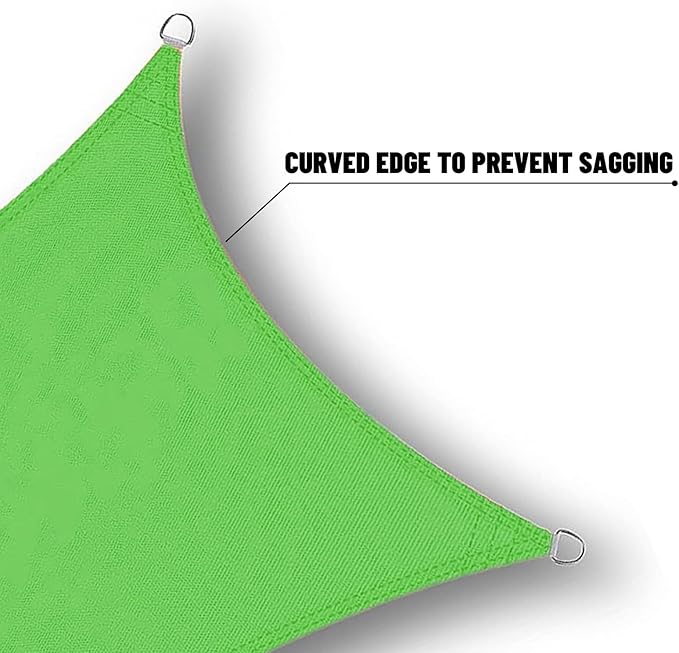 SUNNY GUARD Waterproof Sun Shade Sail 7' x 7' Lemon Green Rectangle UV Block Sunshade for Backyard Yard Deck Patio Garden Outdoor Activities and Facility(Customized)