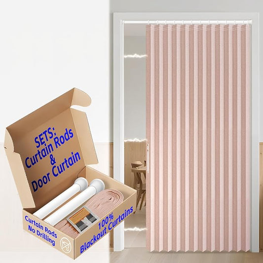 AJAZZ Blackout Accordion Door Curtain by AJAZZ