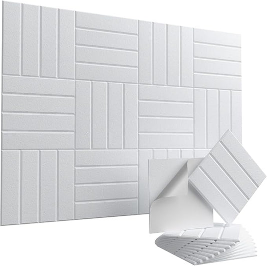 Vieshful Self Adhesive Acoustic Panels – 12"x12"x0.4" High-Density Soundproof by Vieshful