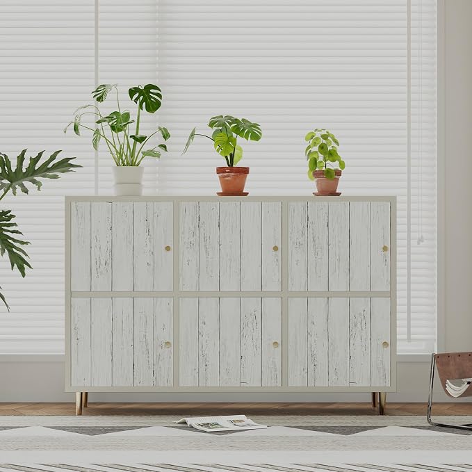 Abyssaly Peel and Stick Wallpaper 17.7" X 118" Thickened White Gray Wood - Image 4