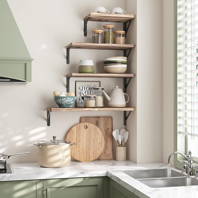 YGEOMER Floating Shelves for Wall Mounted Wall Shelves for Bedroom, Bathroom - Image 6