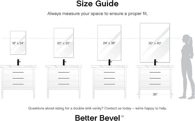 Better Bevel Frameless Square Mirror - Image 9