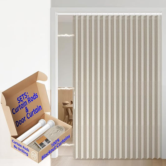 AJAZZ Blackout Accordion Door Curtains by AJAZZ