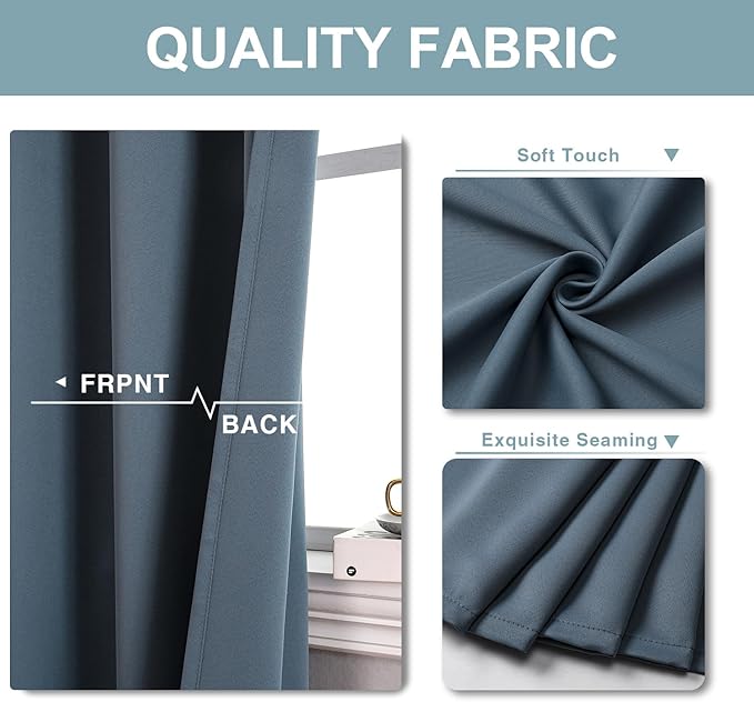 ChrisDowa Blackout Curtains 90 Inches Long - Image 4