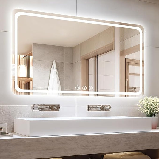 55" x 36" Led Bathroom Mirror by Lmsedf