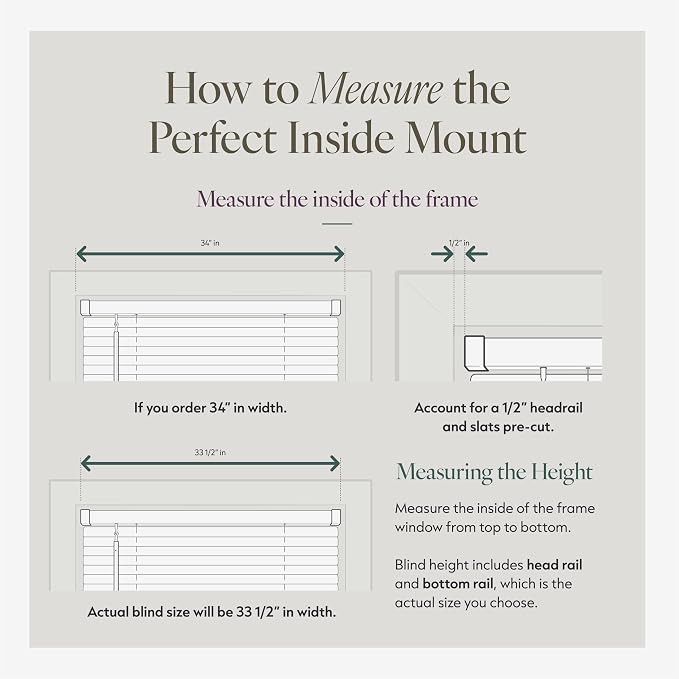 CHICOLOGY Cordless Mini Blinds for Indoor Windows, 29.75" W x 36" H, Light - Image 8