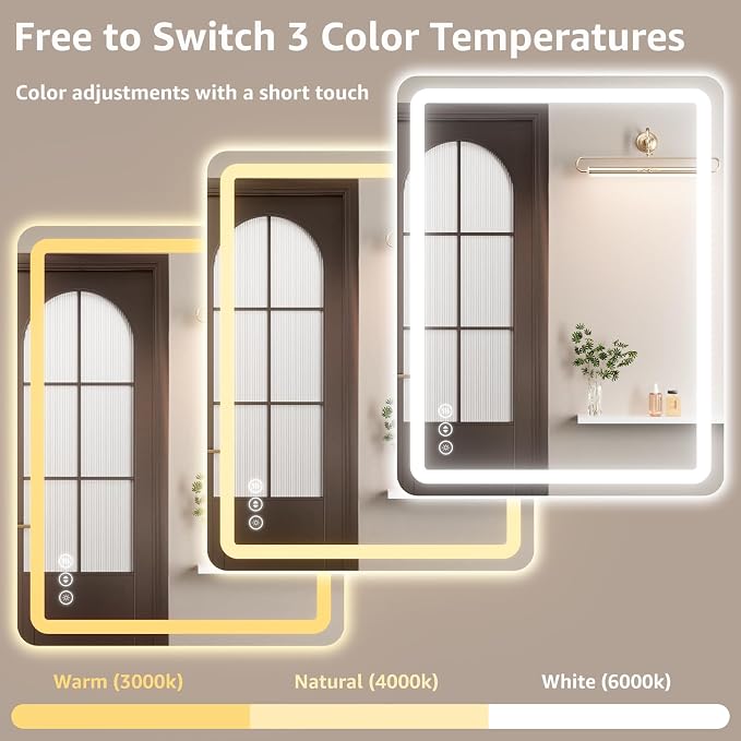 48" x 30" Led Bathroom Mirror - Image 6