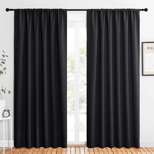NICETOWN Black Blackout Curtain Blinds by NICETOWN