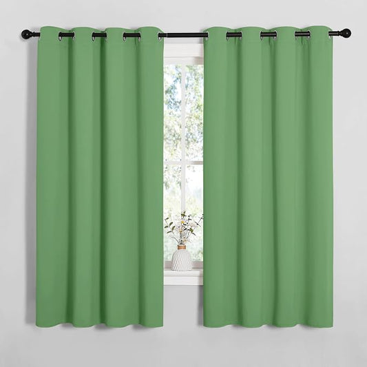 NICETOWN Froest Green Blackout Curtains 68 inches Length by NICETOWN