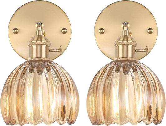 Shenmoyl Vintage Wall Sconces Set of 2 by Shenmoyl