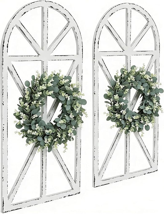 SwallowLiving Set of 2 Large Farmhouse Window Frame Wall Decor, 16x32 Inch by SwallowLiving