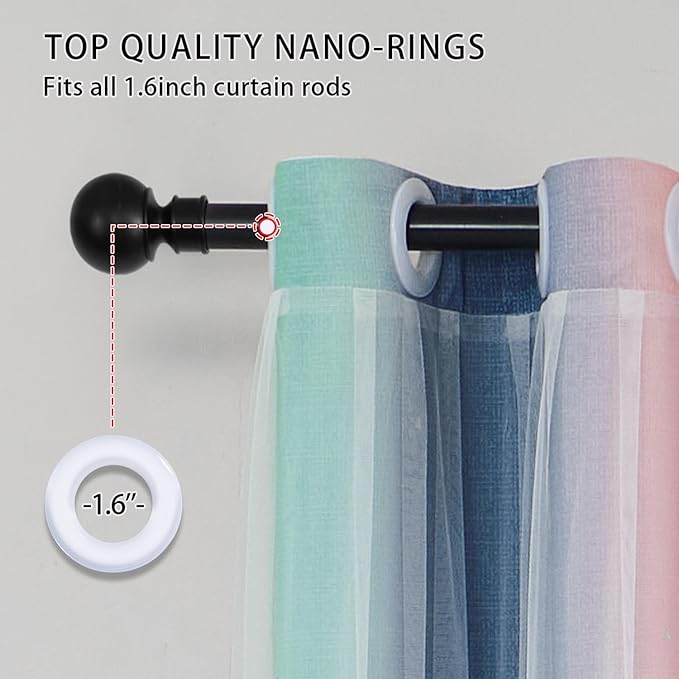 XiDi Pink Green Grey Kids Room Curtains, 1 Panel - Image 4