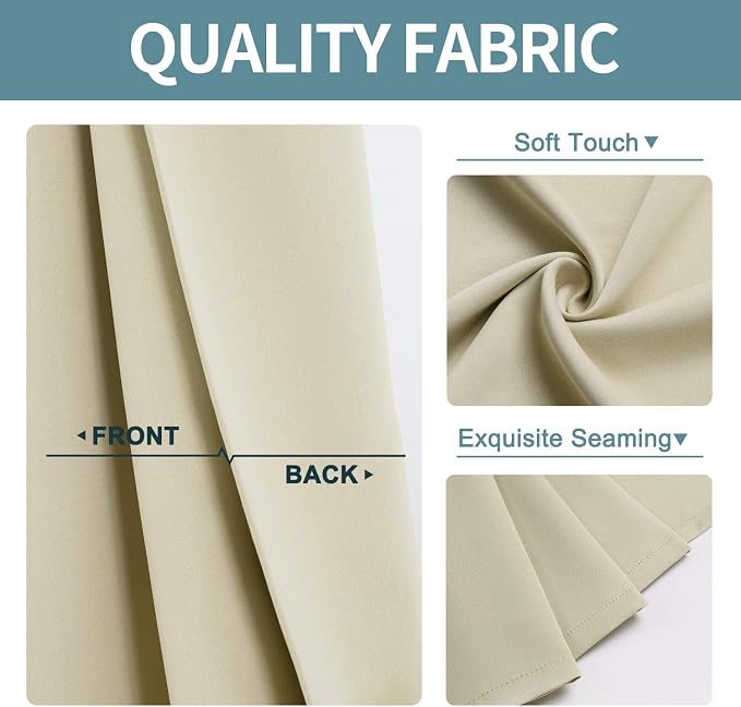 ChrisDowa Blackout Curtains 45 Inches Long - Image 3