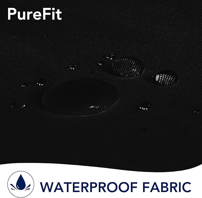 PureFit Outdoor Curtains for Patio Waterproof Weatherproof, UV and Fade Resistant Outside Curtains for Gazebo, Front Porch, Pergola, Sun Blocking Privacy Curtain, 52W x 84L inch, 1 Panel, Black