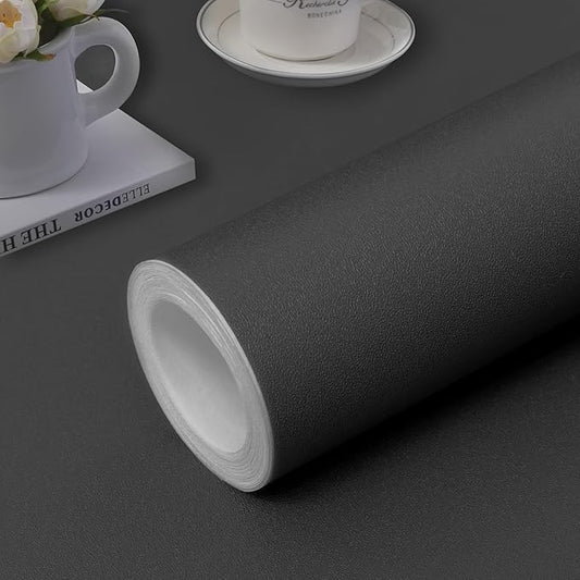 practicalWs 15.7"x 984.2" Grey Wallpaper Self Adhesive Peel and Stick Wall by practicalWs