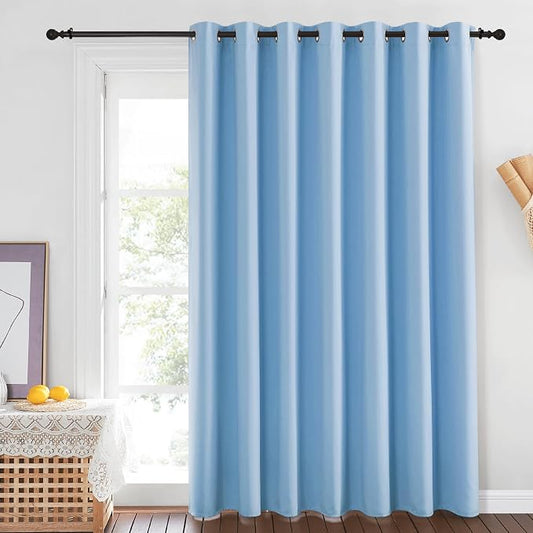 NICETOWN Blue Room Divider Curtains 100 inches Wide Curtains, Grommet Thermal by NICETOWN