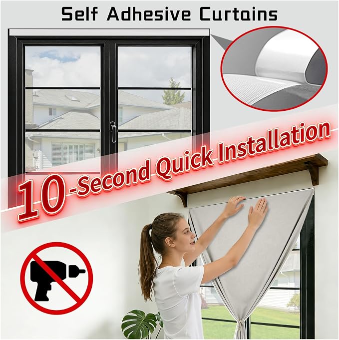 Damage-Free 100% Blackout Curtain - Image 3