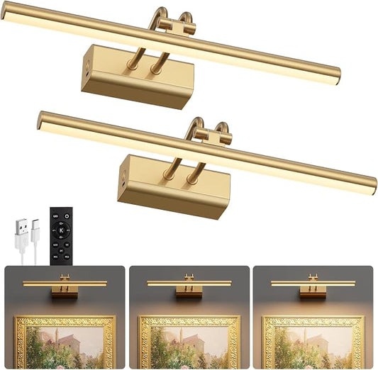 Battery Operated Wall Light for Living Room, 4000mAh Picture Light for Wall Set by Percantis