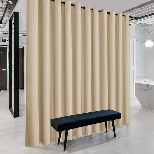 RYB HOME Extra Wide Curtains for Divider for Room Separation Soundproof by RYBHOME