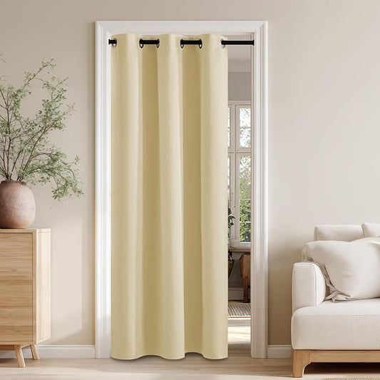 RYB HOME 100% Blackout Doorway Curtains, Closet Curtain by RYBHOME