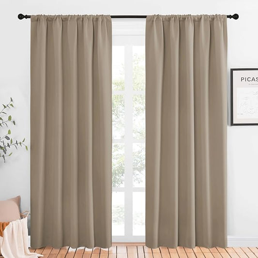 NICETOWN Window Curtains Blackout Drapes, 1 Pair, 52 by 84-Inch, Thermal by NICETOWN