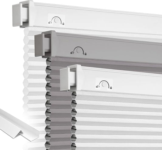 Grandekor No Drill No Tools Cordless Cellular Shades, UV Protection Privacy No by Grandekor