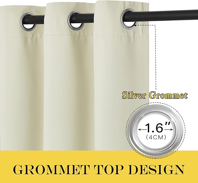 NICETOWN Blackout Curtains for Sliding Glass Door Room Divider Noise Reduce - Image 6