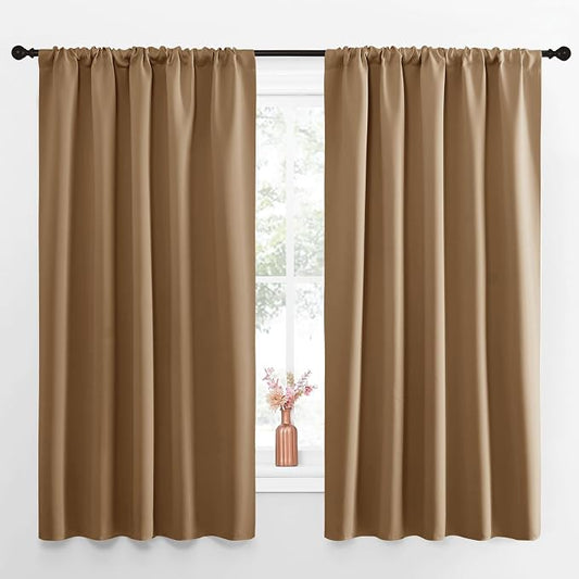 NICETOWN Blackout Curtains for Living Curtains, 52 by 63 Inch, Window Treatment by NICETOWN