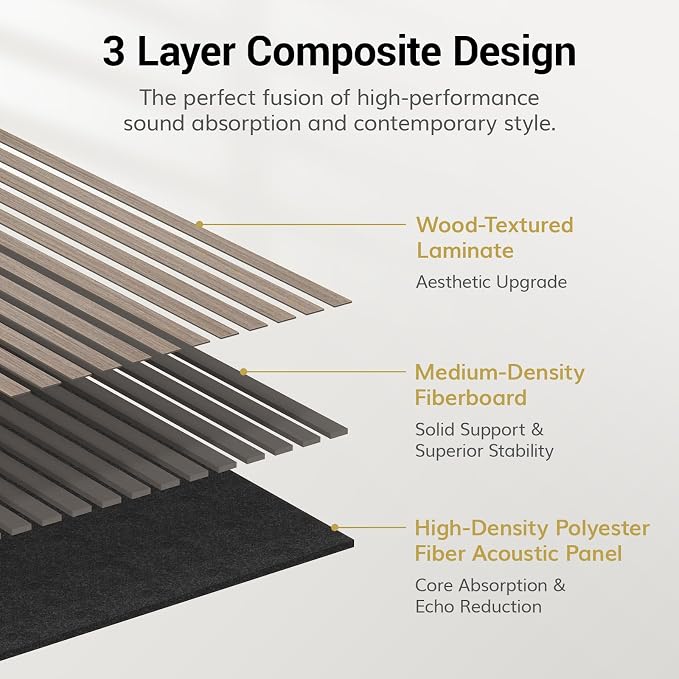 TONOR Wood Wall Panels for Interior Wall Decor, 4 Pack 47.2" x 23.6" Wood Slat - Image 2