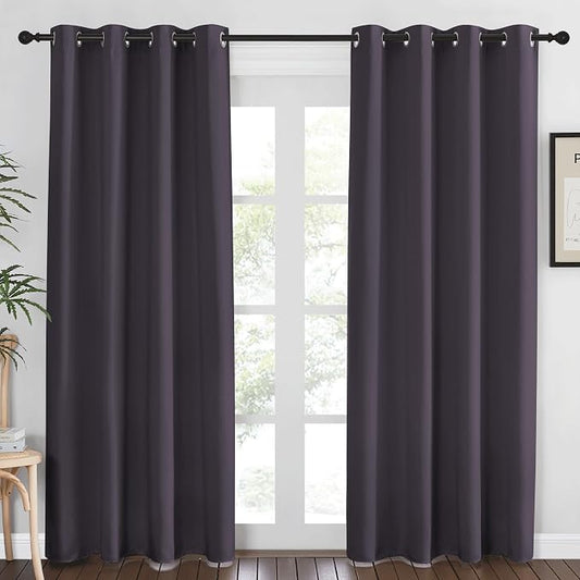 NICETOWN Blackout Curtains 84 Inch Length, Thermal Insulated Room Darkening by NICETOWN