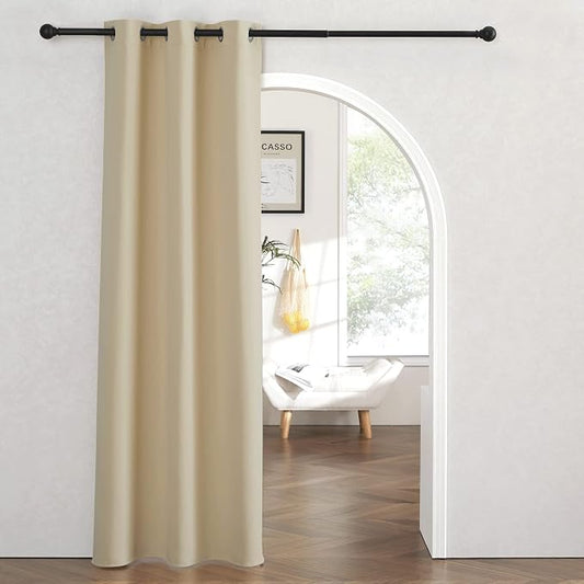 RYB HOME Blackout Curtains Thermal Insulating Privacy Temporary Door Curtains by RYBHOME