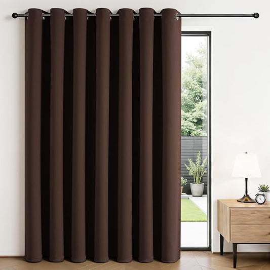 Joydeco Blackout Patio Sliding Door Curtains 96 Inches Long, Grommet Privacy by JOYDECO