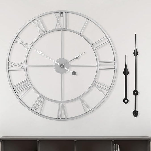 LEIKE 16" Modern Large Wall Clocks, Silent Non Ticking, Battery Operated by LEIKEWALLCLOCK
