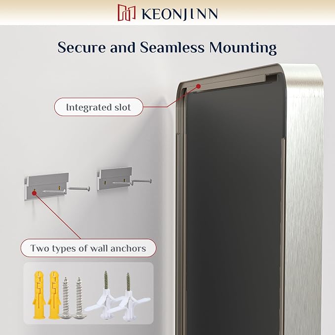 Keonjinn 55 x 36 Brushed Nickel Bathroom Mirrors - Image 5