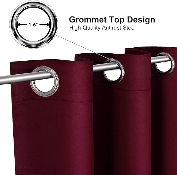 ChrisDowa Room Divider Curtain 90 Inches Long, Wide Blackout Sliding Door - Image 3