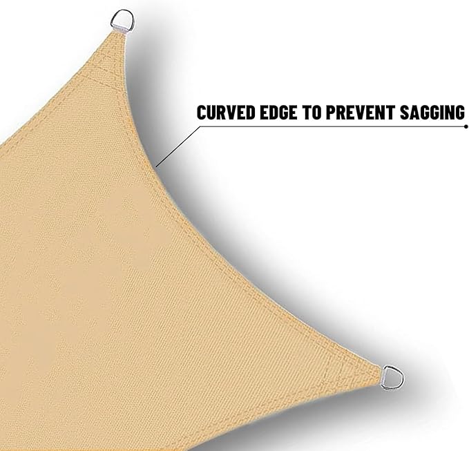 SUNNY GUARD Waterproof Sun Shade Sail 4' x 8' Sand Rectangle UV Block Sunshade for Backyard Yard Deck Patio Garden Outdoor Activities and Facility(Customized)