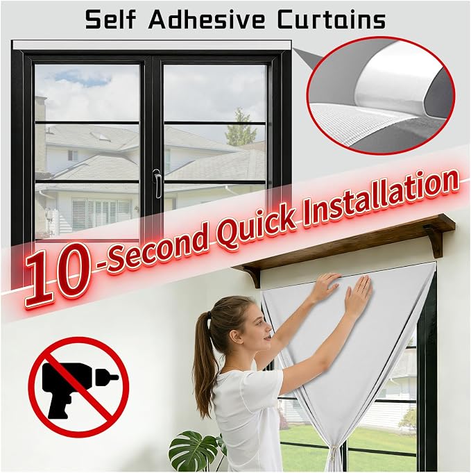 Adhesive 100% Blackout Curtain - Image 3