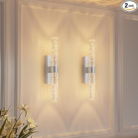 camuucci Battery Operated Wall Sconces Set of 2 Rechargeable Battery Powered by CAMUUCCIWALLSCONCES