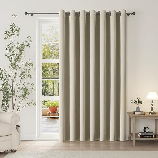 ChrisDowa Room Divider Curtain 84 Inches Long, Wide Blackout Sliding Door by ChrisDowa