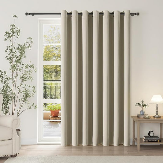 ChrisDowa Room Divider Curtain 96 Inches Long, Wide Blackout Sliding Door by ChrisDowa