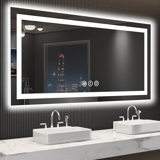 LOAAO 55X30 LED Bathroom Mirror by LOAAO