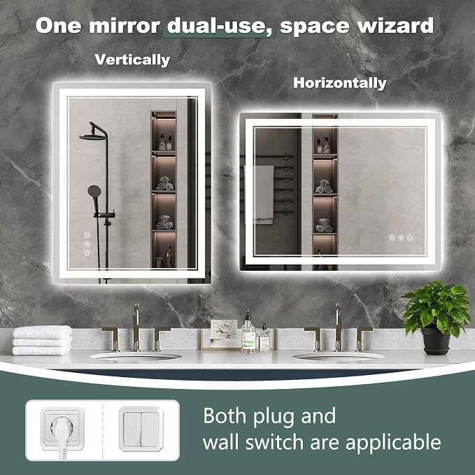40x40 Inch LED Bathroom Mirror - Image 6