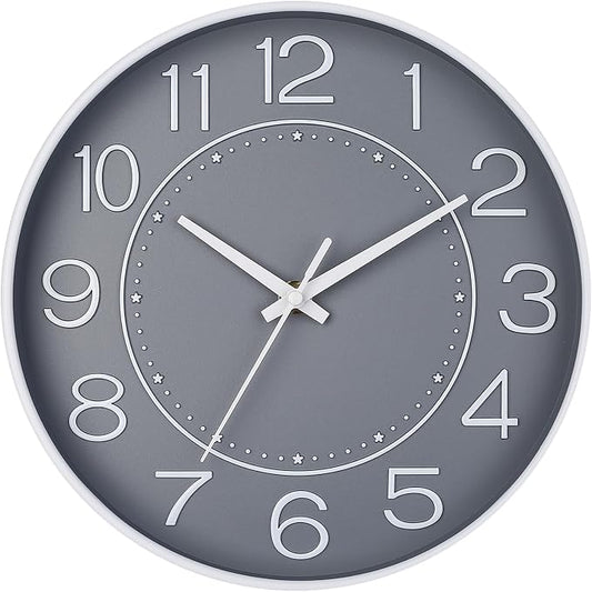 HZDHCLH Modern Wall Clocks Battery Operated, 10 inch Small Wall Clock forSilent by HZDHCLH